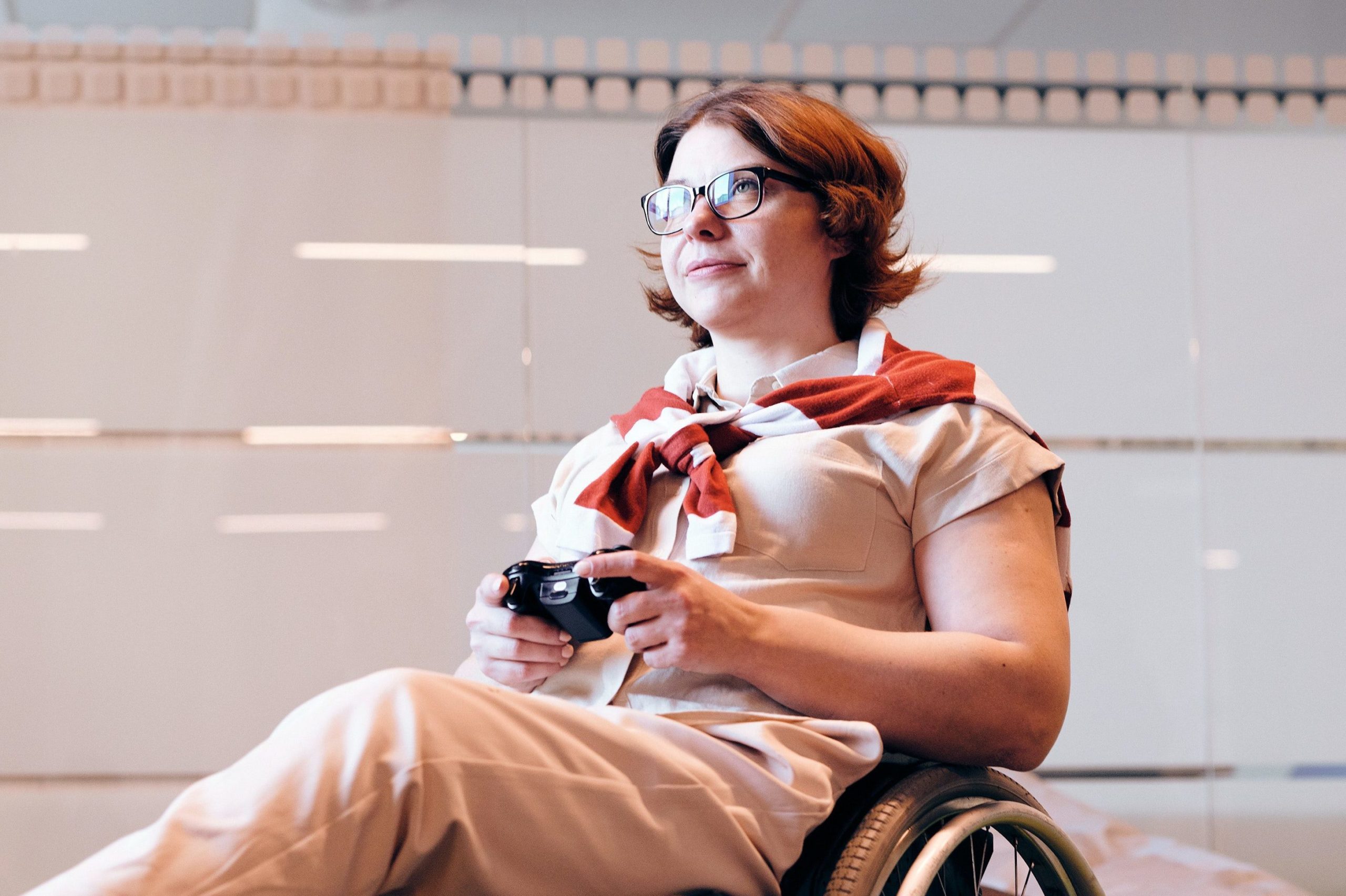 Girl scout in a wheelchair